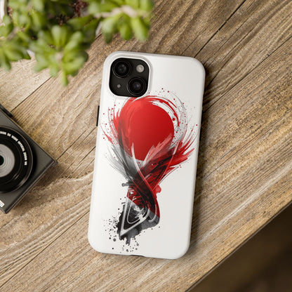 Abstract Red Sun Japanese Design Phone Protective Case