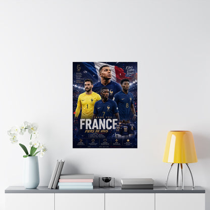 Les Bleus France Soccer Commemorative Wall Art Poster Print
