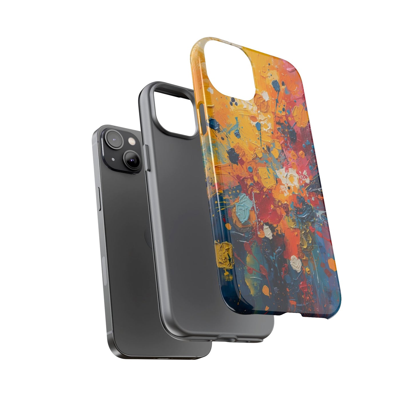 Abstract Color Splash Phone Case — Vibrant Paint Splatter Protective Cover