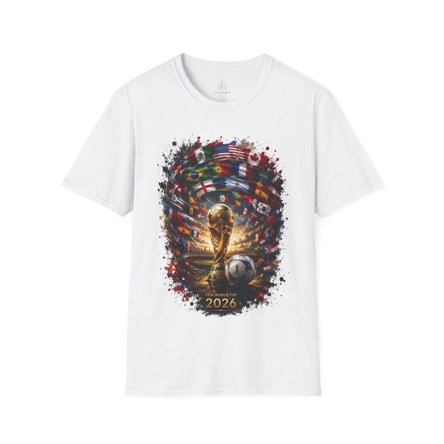 World Cup 2026 Global Flags T-Shirt Cinematic International Flags Fan Tee