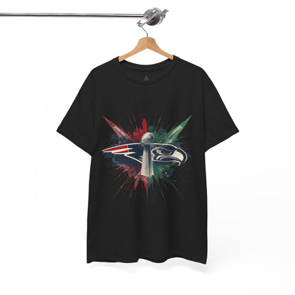 Legendary Championship Matchup Splatter Logo T‑Shirt Football Big Game 2026