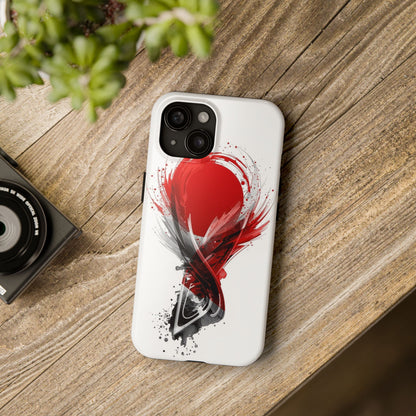 Abstract Red Sun Japanese Design Phone Protective Case