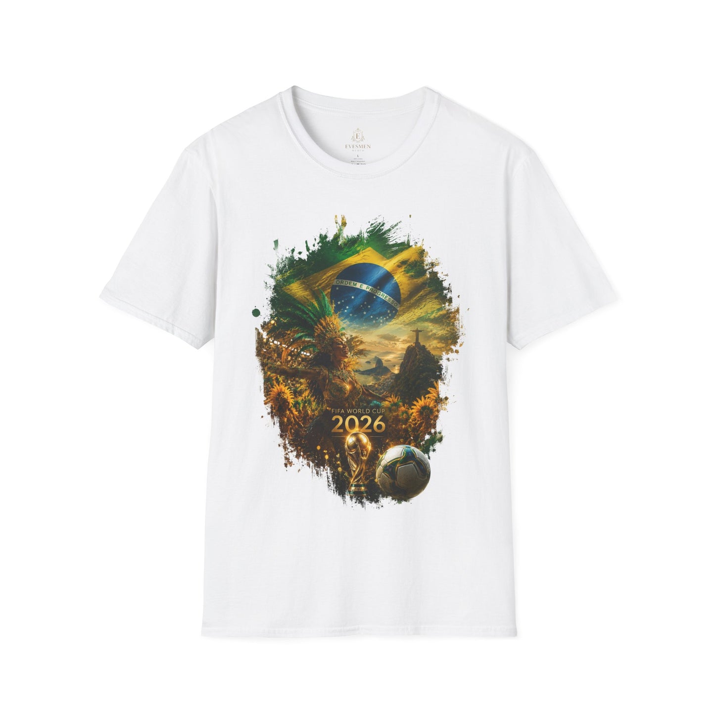 Brazil Football Carnival Flag T-Shirt Seleção Soccer Streetwear Tee
