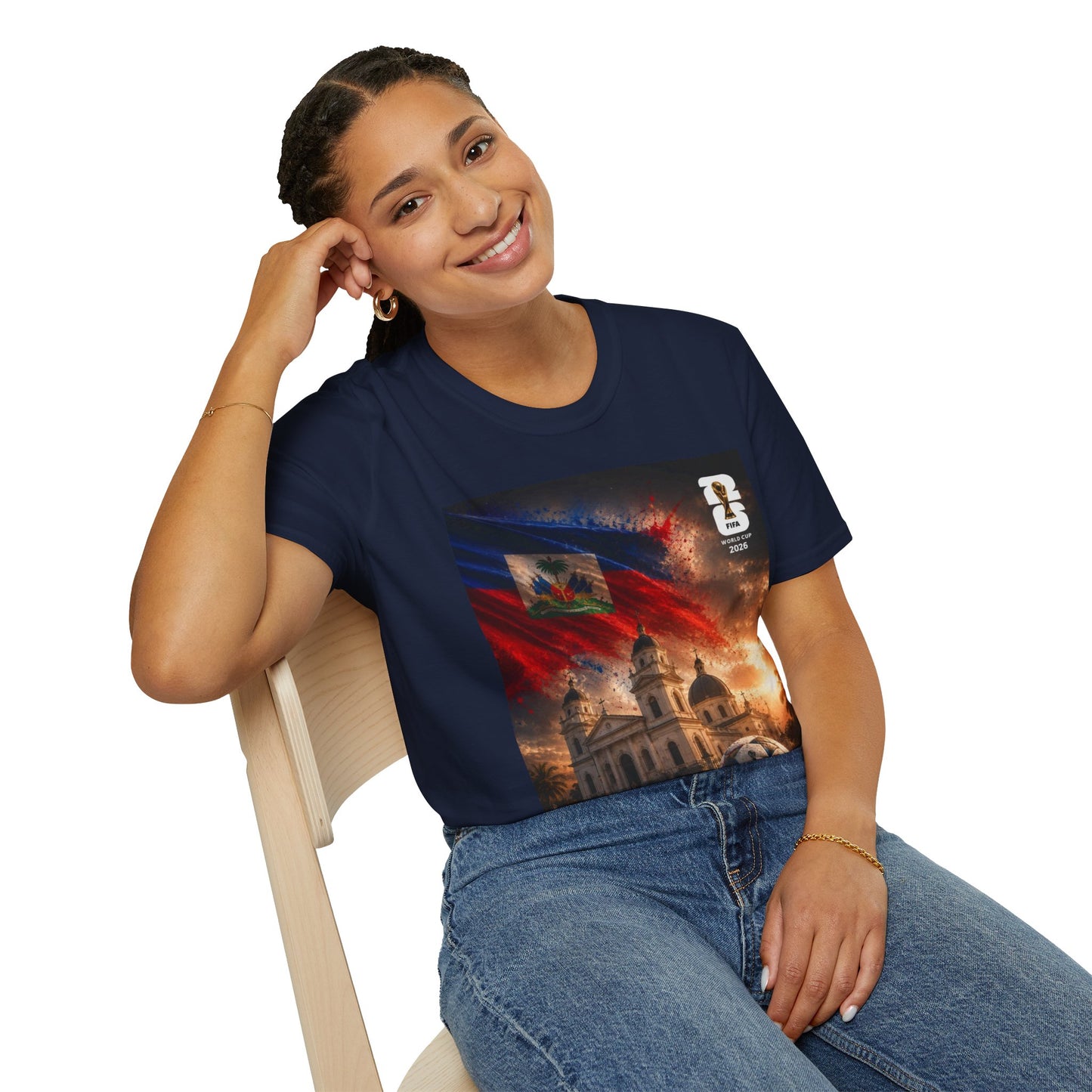 Haiti Pride Soccer T‑Shirt Flag and Heritage Football Fan Tee