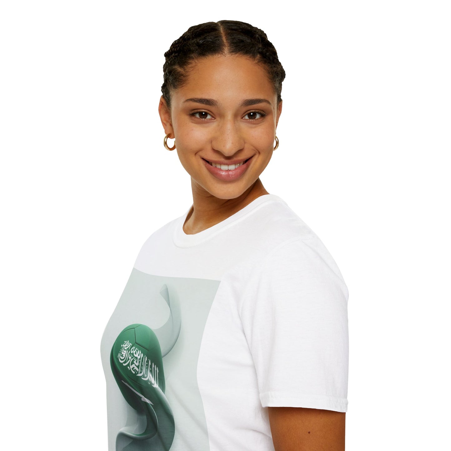 Saudi Arabia Football Green Flag T-Shirt Green Falcons Soccer Graphic Tee