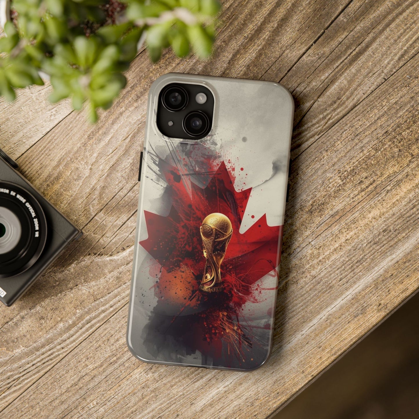 Canada Flag Soccer Fan Phone Protective Case Cover