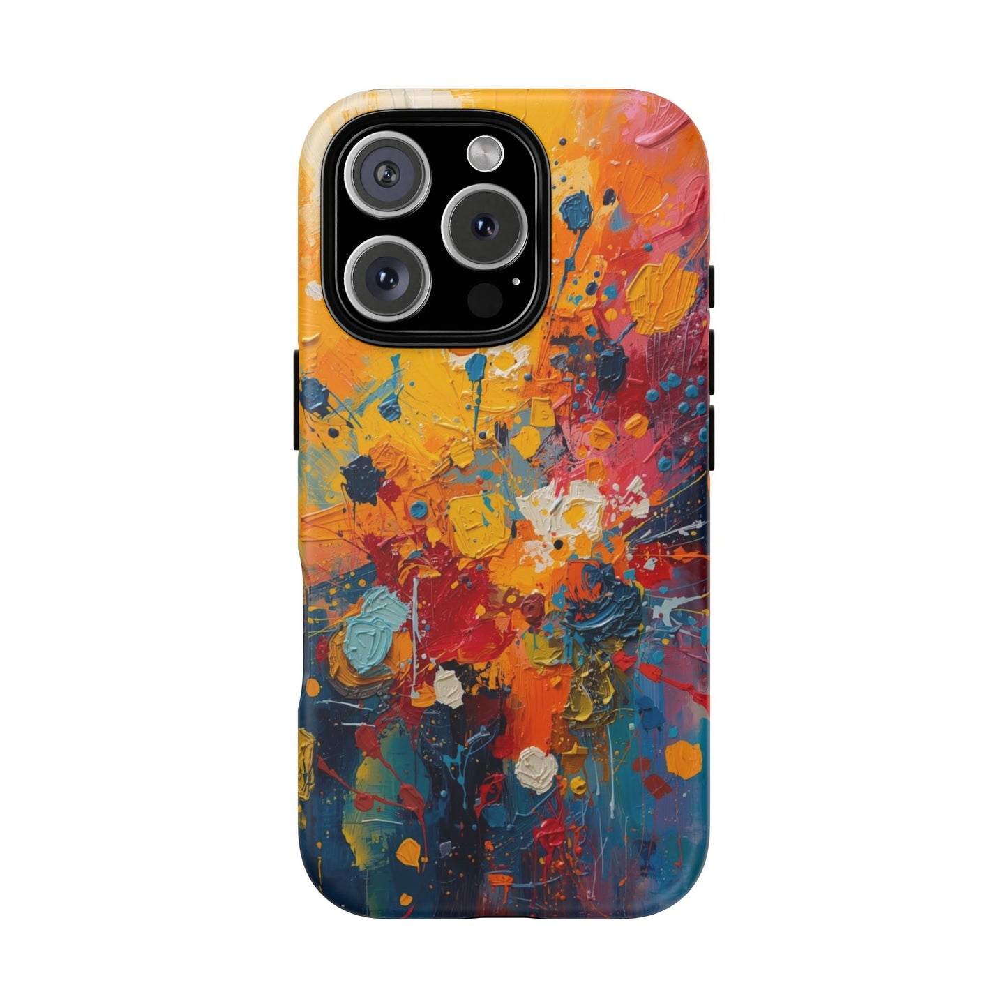 Abstract Color Splash Phone Case — Vibrant Paint Splatter Protective Cover
