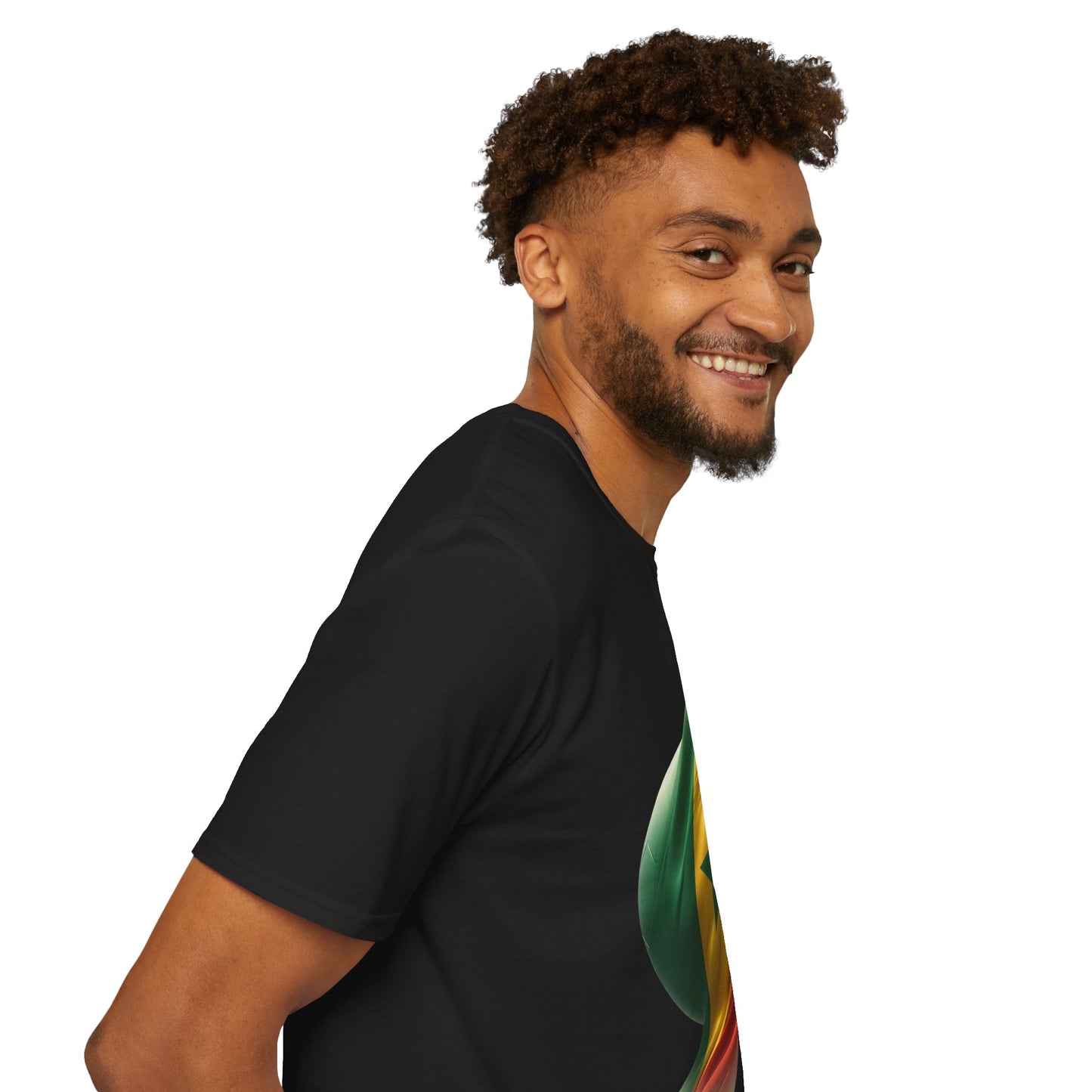 Senegal Waving Flag Soccer Tee Lions of Teranga Pan-African Football Fan T-Shirt
