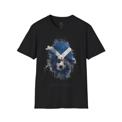 Scotland Football Flag Abstract Saltire Tee Tartan Army Soccer T-Shirt