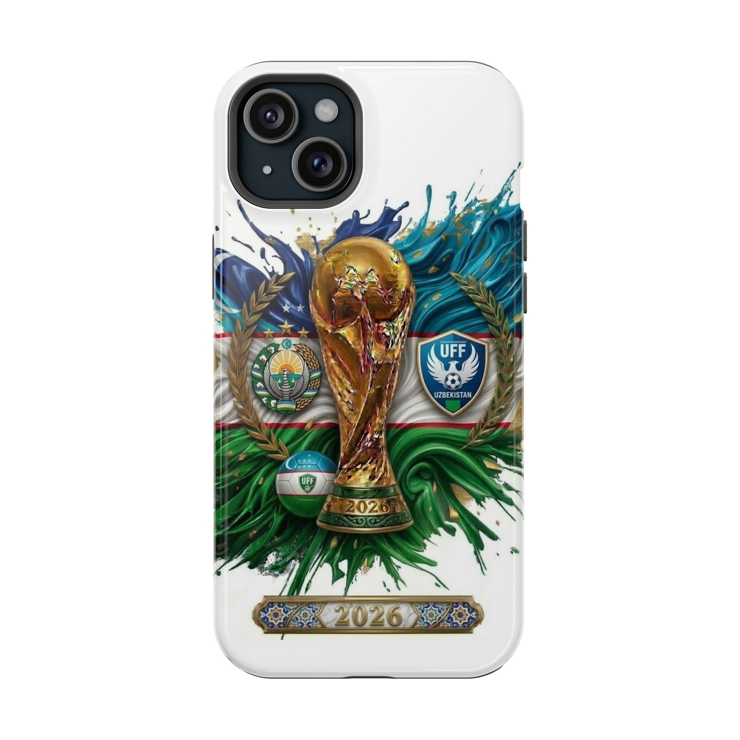 Uzbekistan 2026 Soccer Impact-Resistant Protective Phone Case