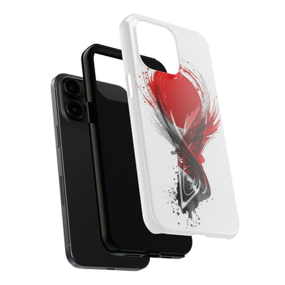 Abstract Red Sun Japanese Design Phone Protective Case
