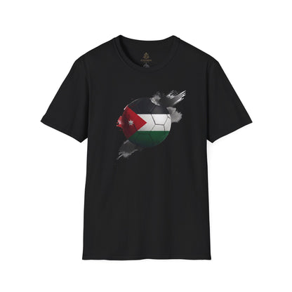 Jordan Football Flag Graphic T-Shirt Abstract Al-Nashama Soccer Tee