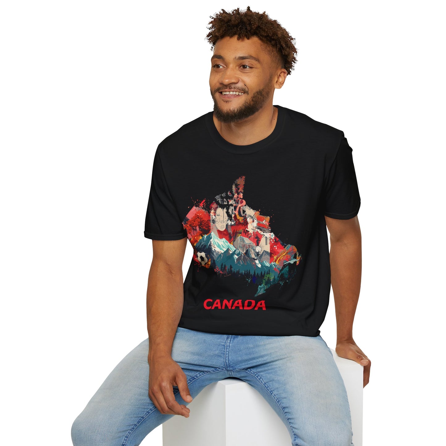 Canada Map Soccer Match Day T-Shirt — Red Maple Graphic Tee