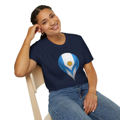 Argentina Football Flag Droplet T-Shirt – Argentine Soccer Fan Tee