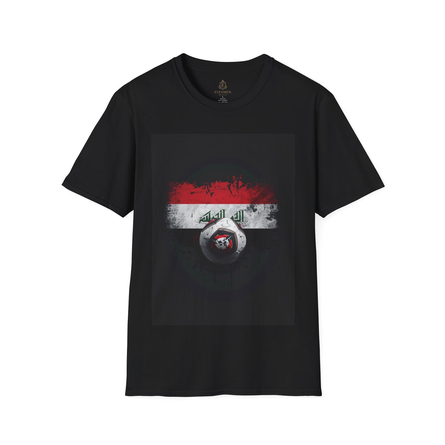 Iraq Flag Abstract Grunge Tee Lions of Mesopotamia Soccer Fan T-Shirt