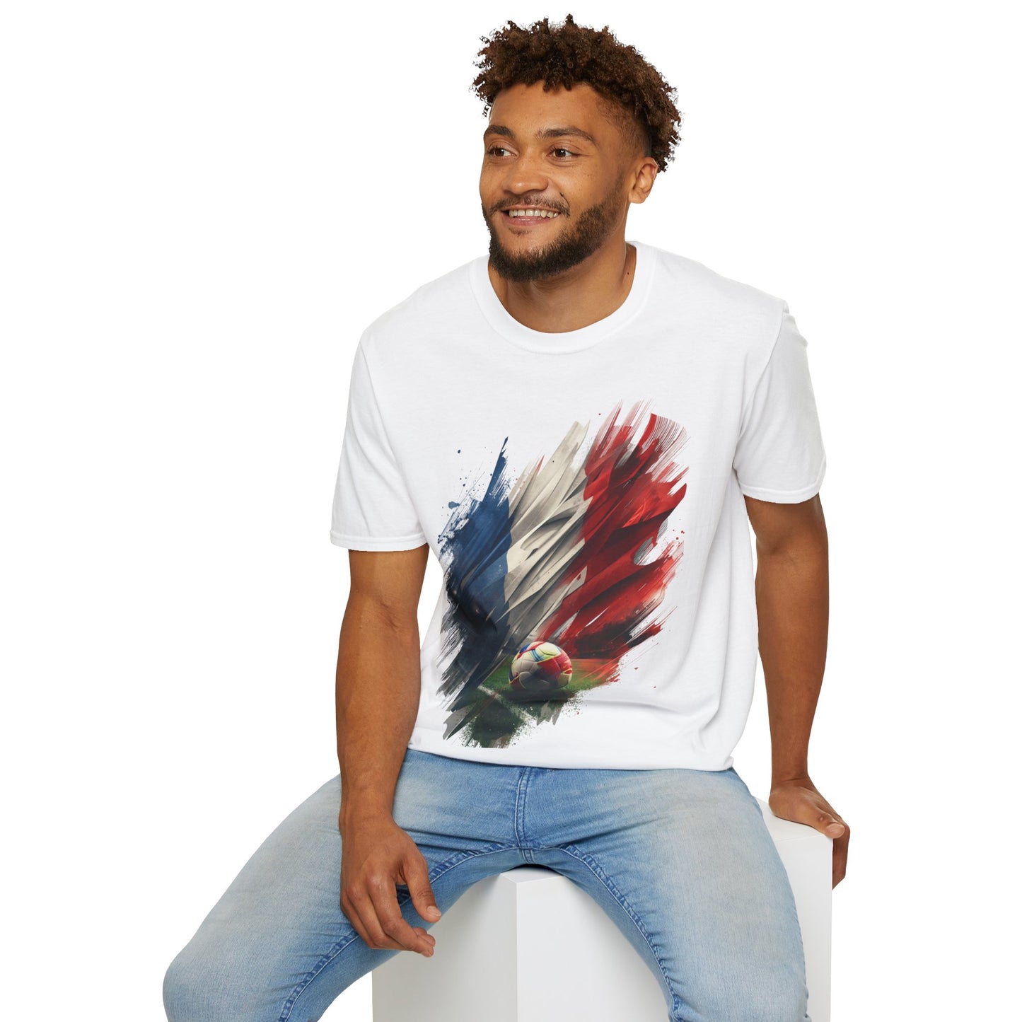France Football French T-Shirt — Abstract Soccer Stadium Design Tee