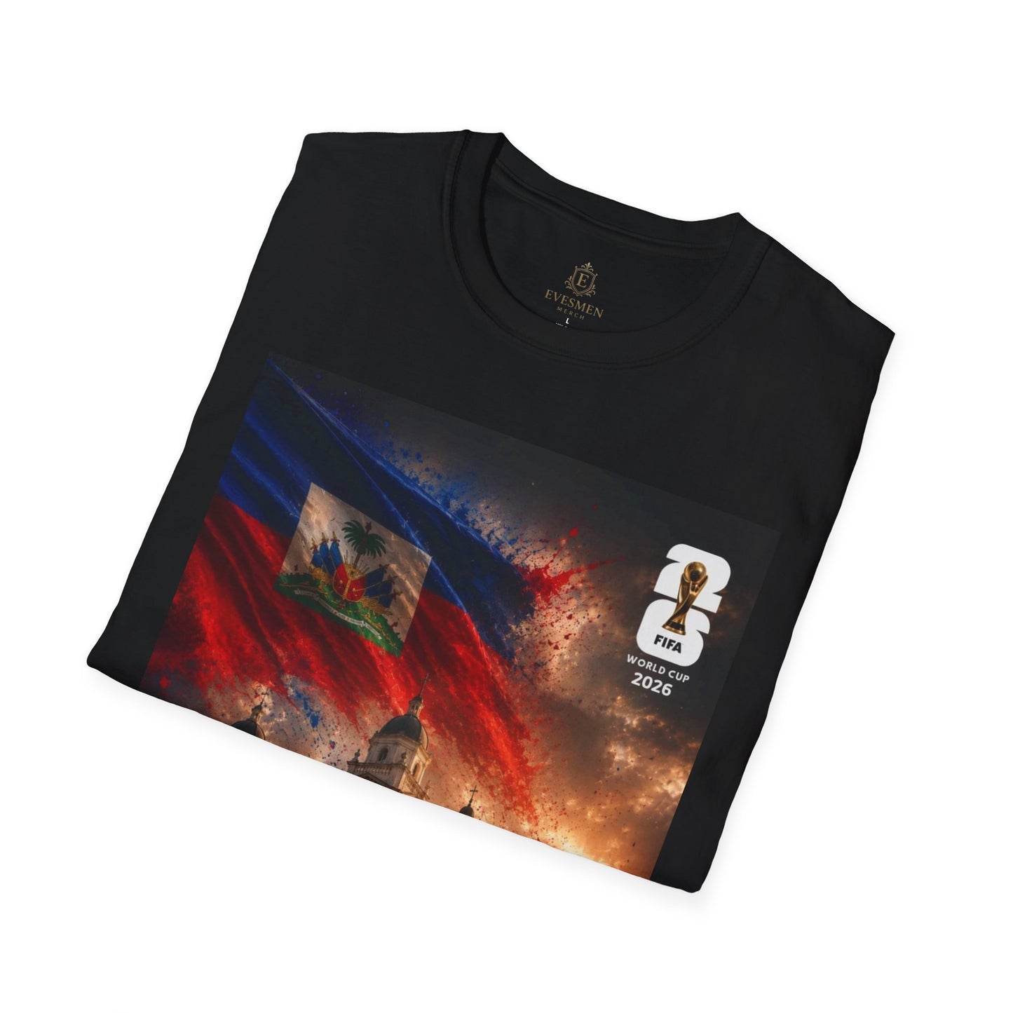 Haiti Pride Soccer T‑Shirt Flag and Heritage Football Fan Tee