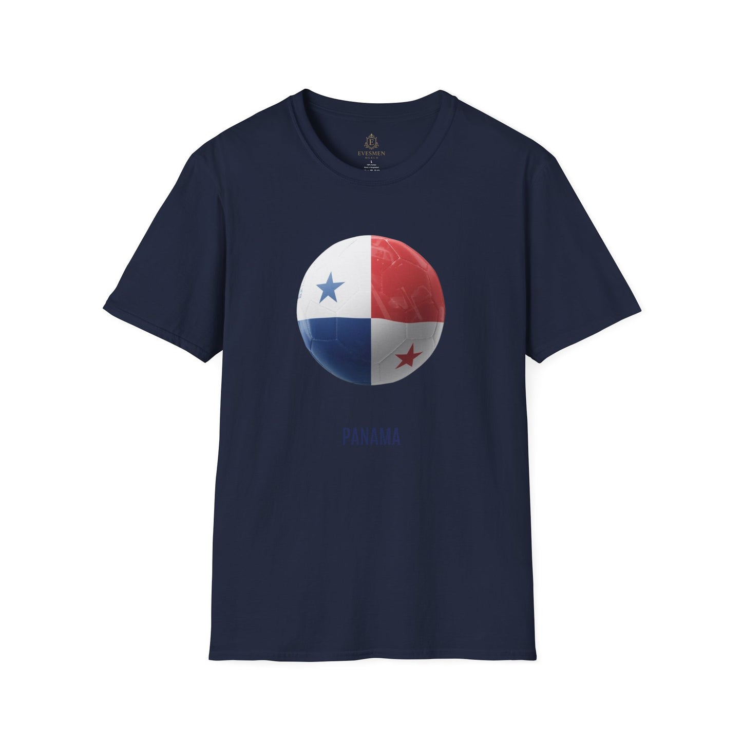Panama Football Flag Minimalist Graphic T-Shirt Los Canaleros Soccer Design Tee