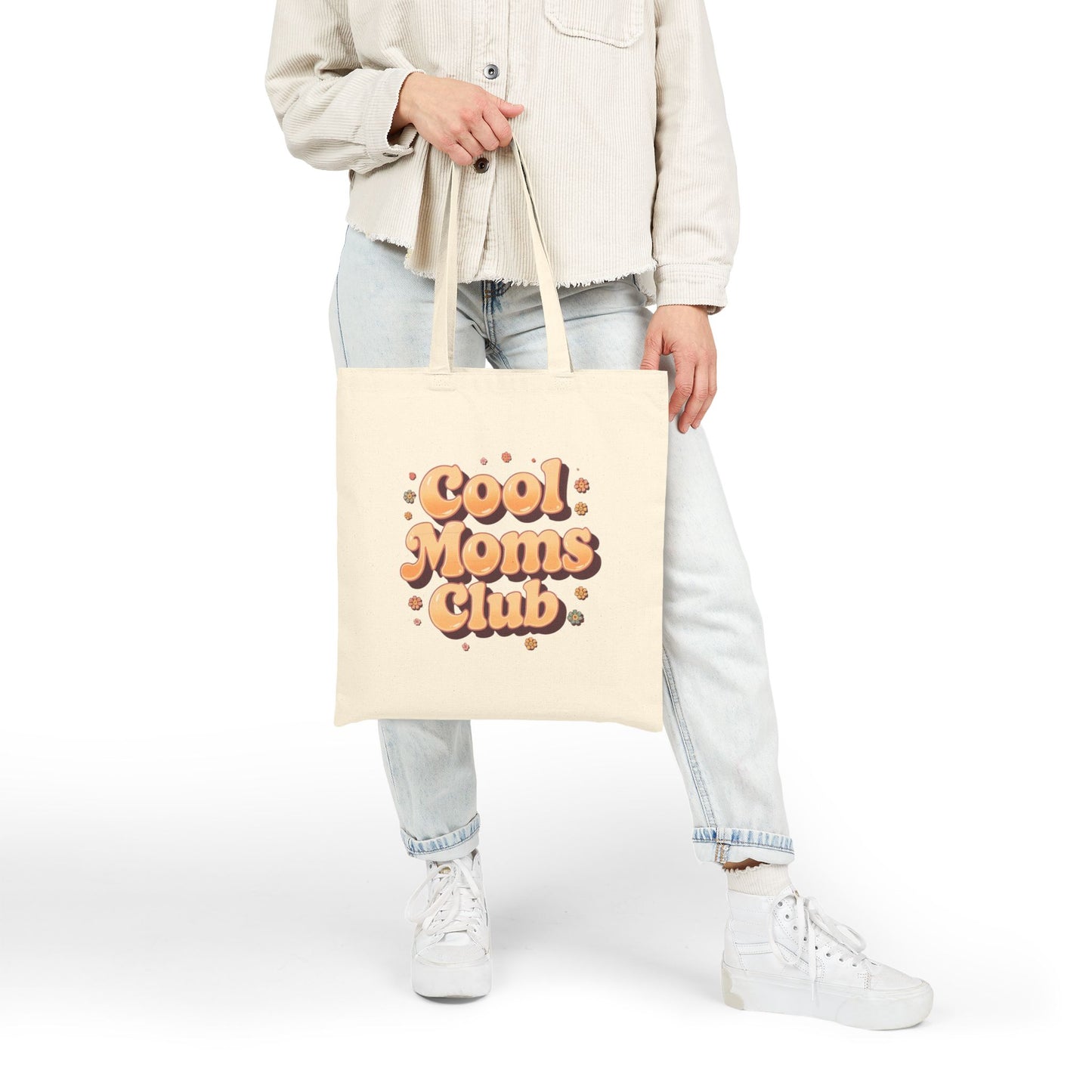 Cool Moms Club Mother's Day Tote Bag Cotton Canvas