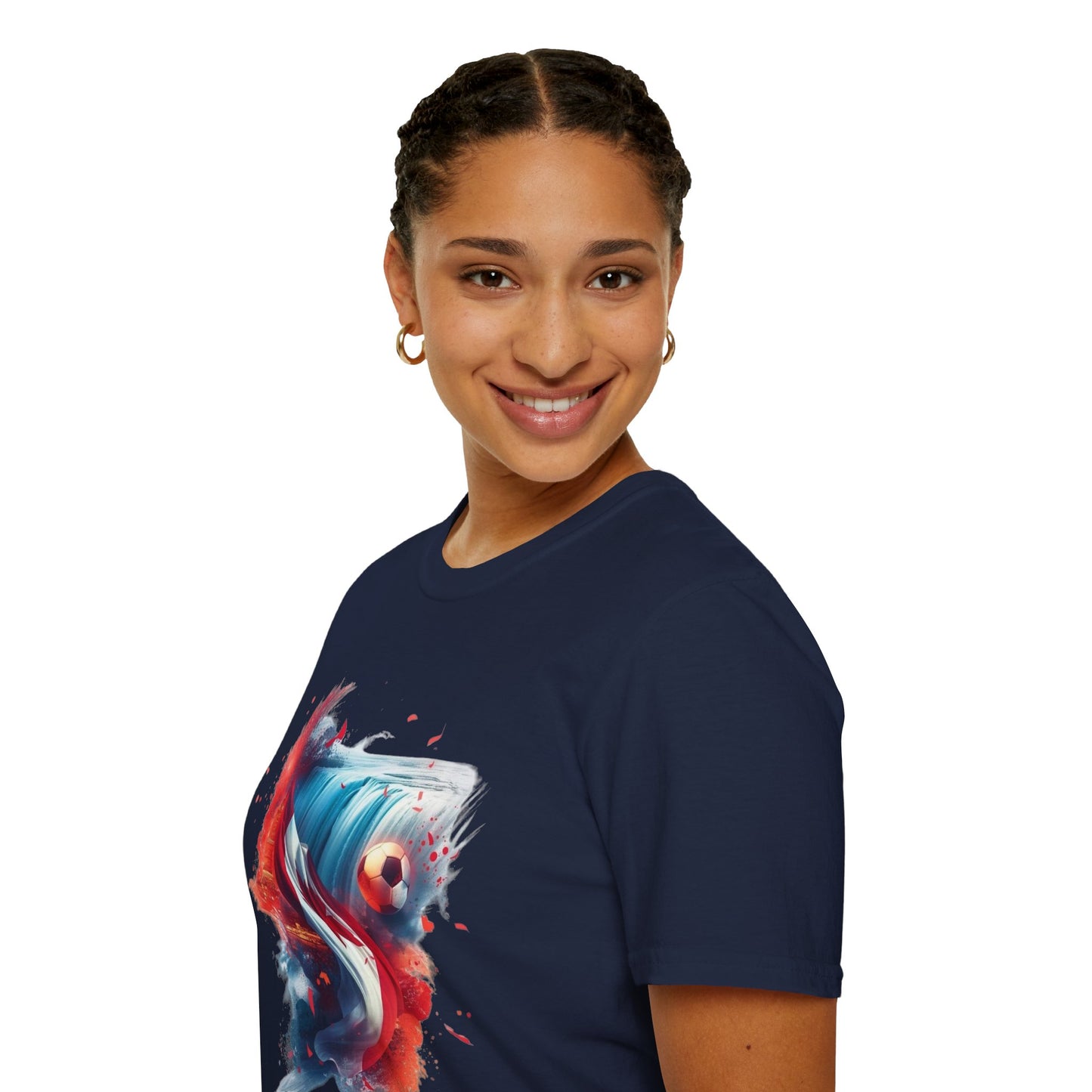 Canadian Football Fan T-Shirt Abstract Flag & Niagara Falls Design Tee