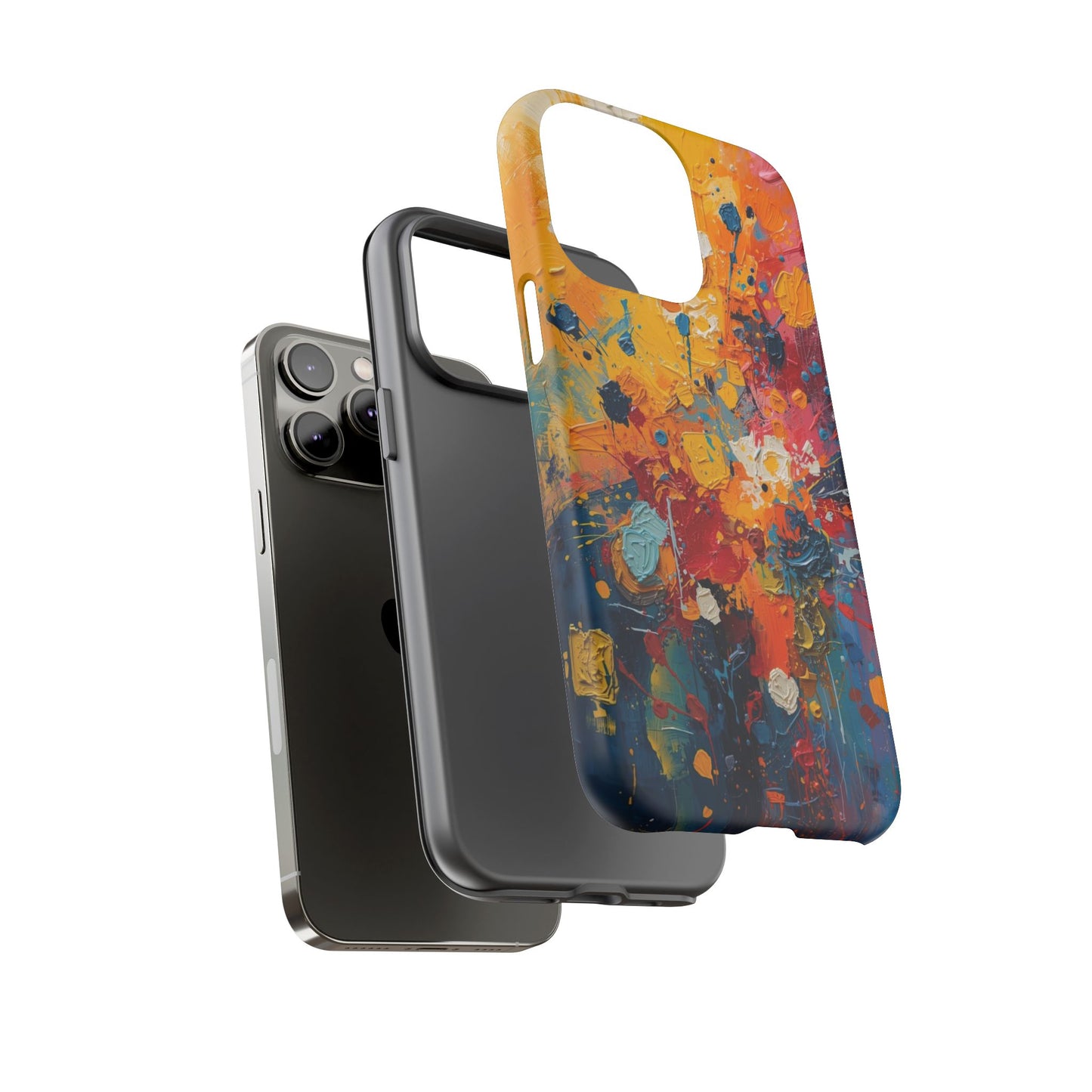 Abstract Color Splash Phone Case — Vibrant Paint Splatter Protective Cover