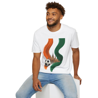 Ivory Coast Flag Football Pride T-shirt St. Paul's Cathedral Abidjan Graphic Tee