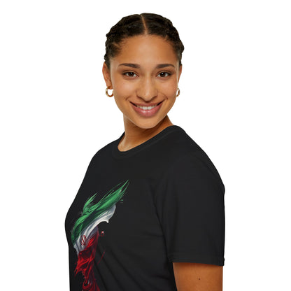 Iran Flag Brushstroke T-Shirt — Artistic Persian Pride Design Tee