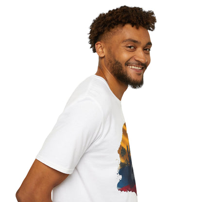 Colombia Map Soccer T-Shirt — Colombian Flag Skyline Football Tee