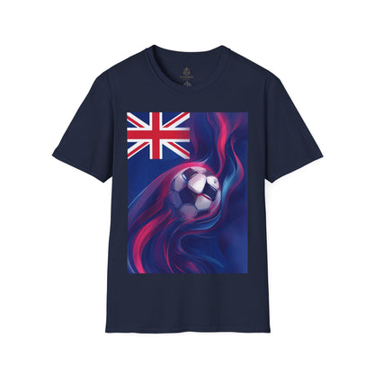 New Zealand Football Flag Abstract Wave T-Shirt All Whites Soccer Tee