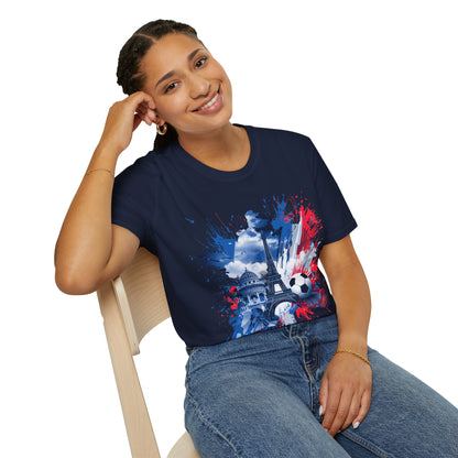 France Soccer Match Day T-Shirt — Eiffel Tower Football Graphic Tee