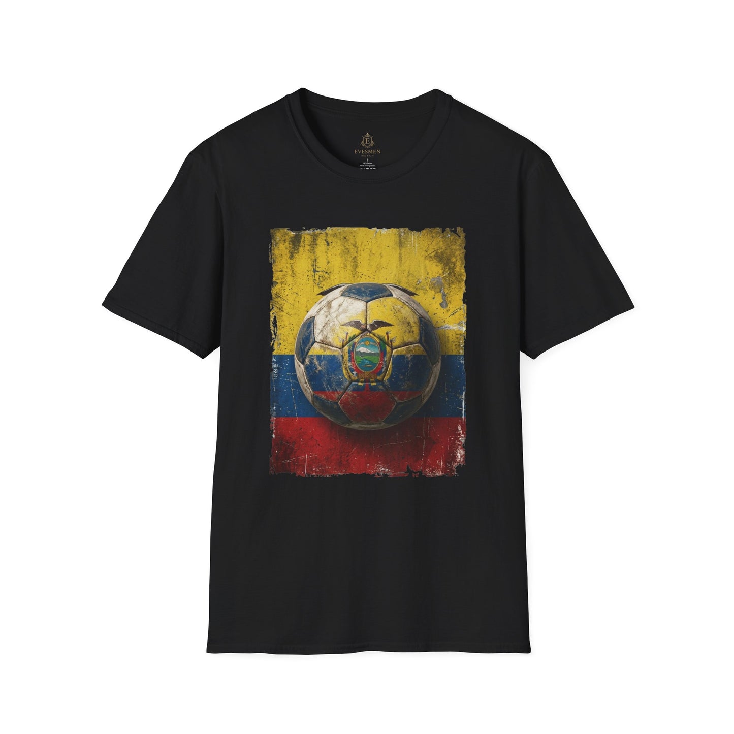 Ecuador Football Coat of Arms Grunge T-Shirt Vintage La Tri Soccer Tee