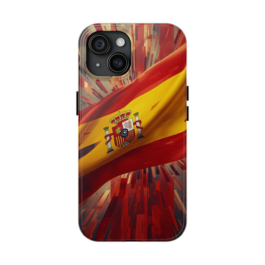 Spanish Flag Tough Phone Case — Shockproof Protective Case with Spain Crest