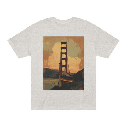 Golden Gate Bridge Art Print T-Shirt Vintage-Styled Classic Tee