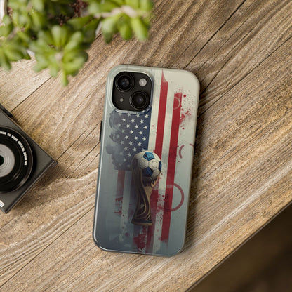 American Flag Soccer Ball Phone Protective Case Cover