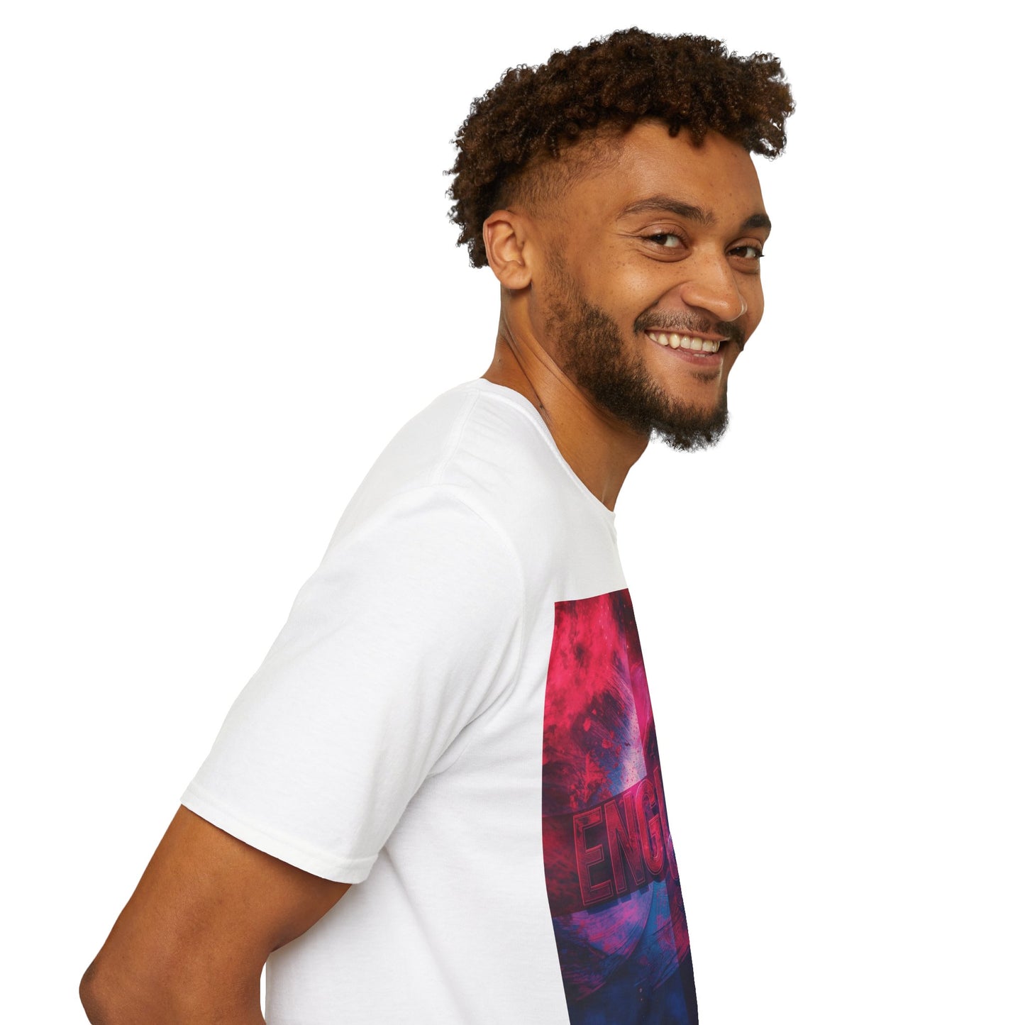 England Flag Soccer Match Day T-Shirt Smoke Graphic Tess