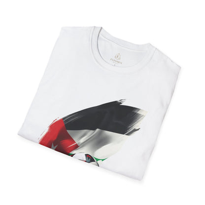 Jordan Football Flag Brushstroke T-Shirt Abstract Chivalrous Falcons Tee