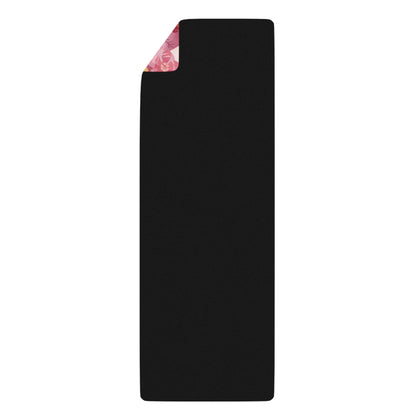 Heart Pattern Rubber Yoga Mat Pink Love Design Valentine’s Day Everyday Practice