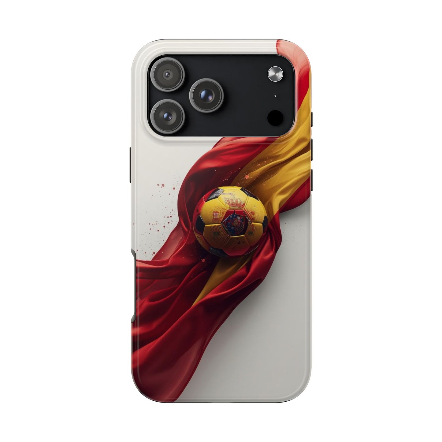 Spanish Flag Soccer Tough Phone Case — Football Fan Protective Cover