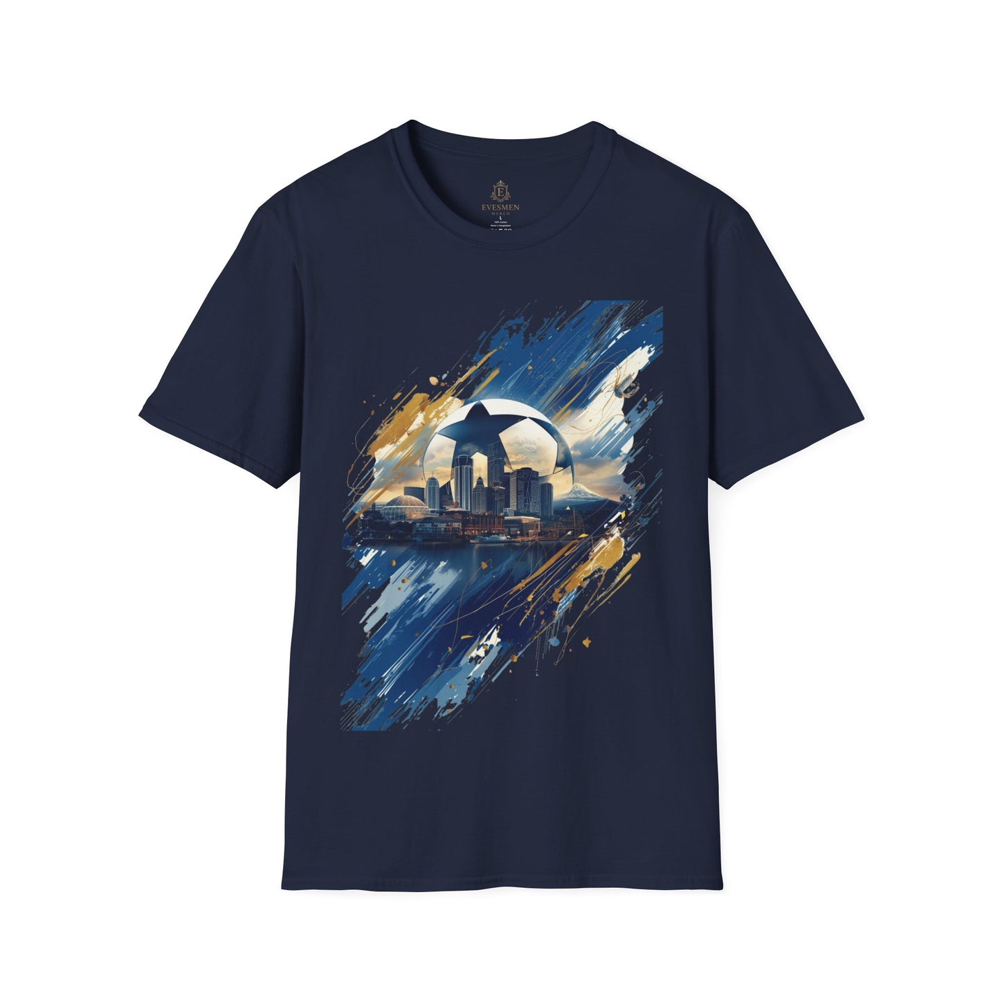 Uruguay Skyline Football T-Shirt — Abstract Football Design Tee