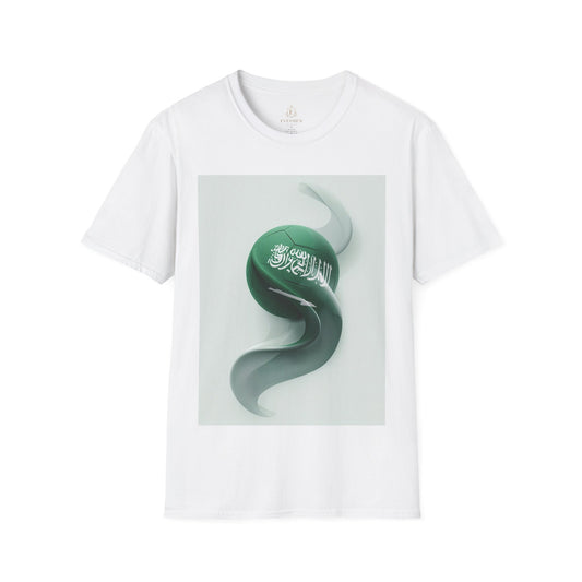Saudi Arabia Football Green Flag T-Shirt Green Falcons Soccer Graphic Tee