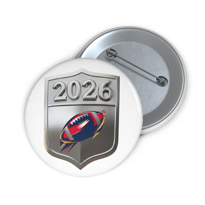 Football Championship Sunday 2026 Pin Button — Custom Sports Year Badge