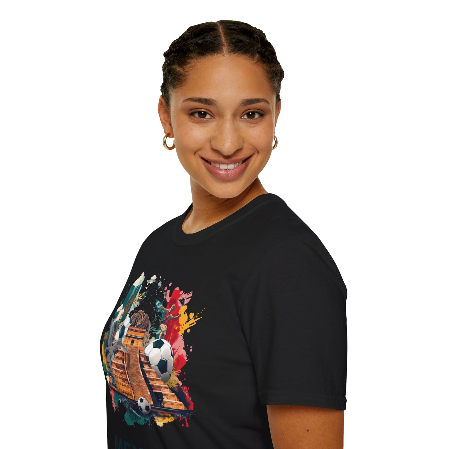 Mexico Soccer Pyramid T-Shirt — Vibrant Chichen Itza Football Tee