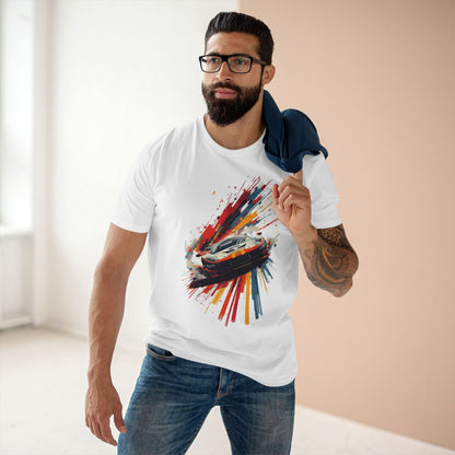 Racing Car Splash T-Shirt Sports Car Graphic Tee for Auto Enthusiasts