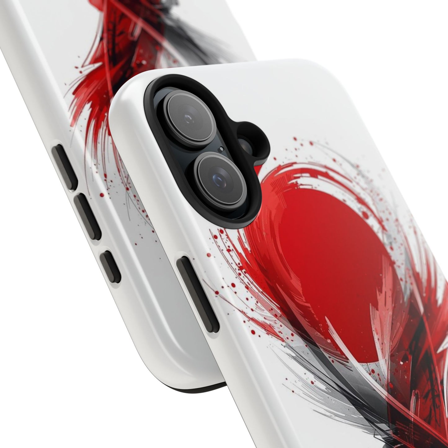 Abstract Red Sun Japanese Design Phone Protective Case