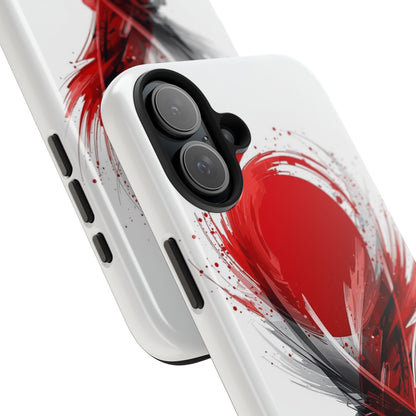 Abstract Red Sun Japanese Design Phone Protective Case