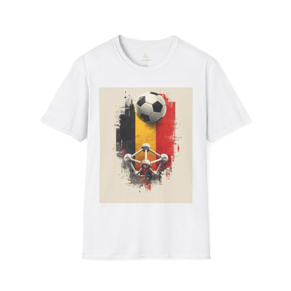 Belgium Soccer T-Shirt Atomium & Football Urban Art Print