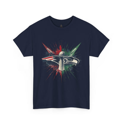 Legendary Championship Matchup Splatter Logo T‑Shirt Football Big Game 2026