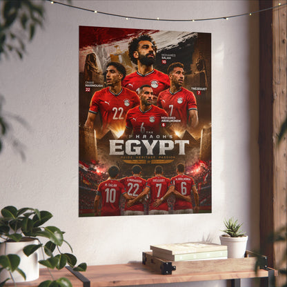 Egypt Soccer "The Pharaohs" Commemorative Wall Art Poster