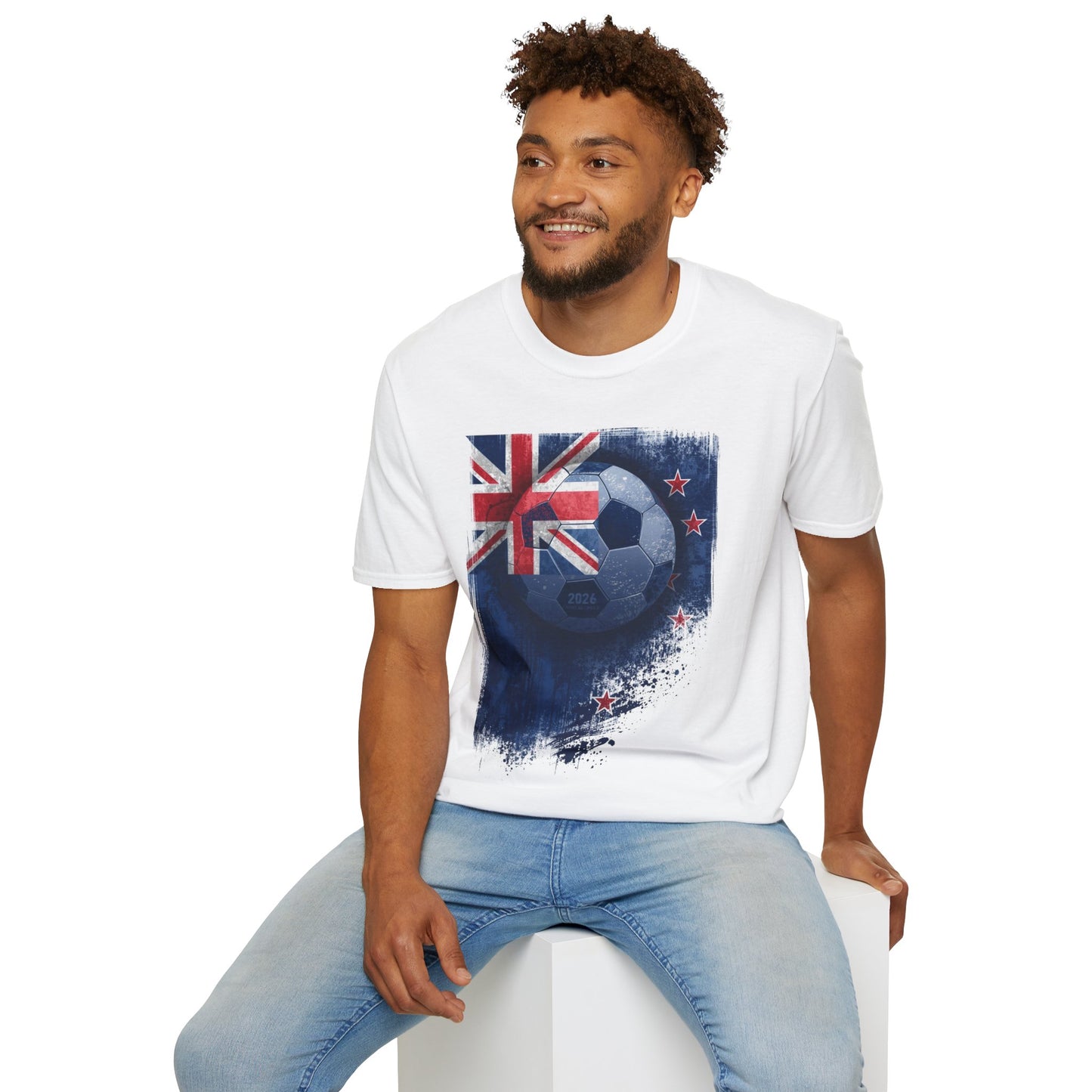 New Zealand Football Flag Grunge T-Shirt All Whites Soccer 2026 Graphic Tee