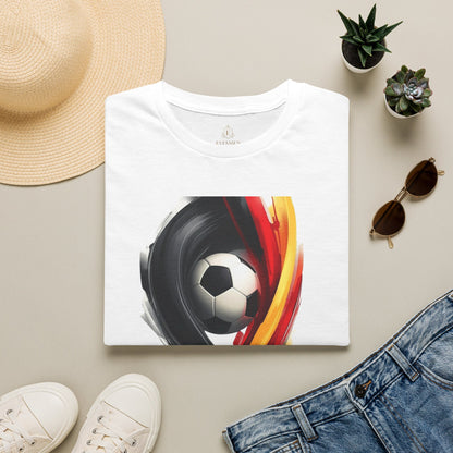 Germany Football Flag Brushstroke T-Shirt Dynamic Die Mannschaft Soccer Tee